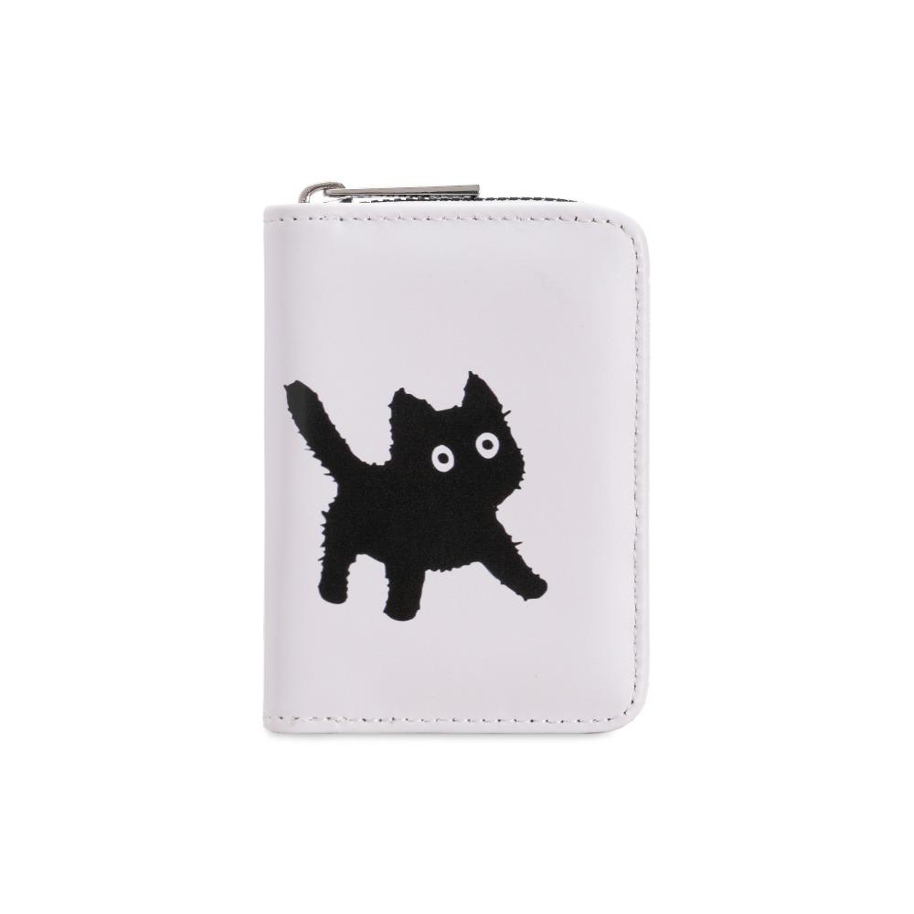 New Cat Short Wallet Large Capacity Multi Slot Coin Purse Zipper Multi Functional Money Bag
