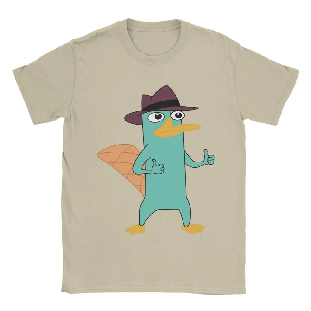 Men Agent Perry the Platypus T Shirts  Cotton Clothes Funny Short Sleeve Round Collar Tee Shirt 4XL 5XL T-Shirt