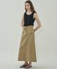 Mot Pocket String Long Skirt - Beige
