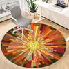 1pc Sunburst Mosaic Office Round Area Rug, Indoor Mat Suitable ForOffice, Under Office Chairs Bedroom Living Room Home Decor, Room Deco  D056