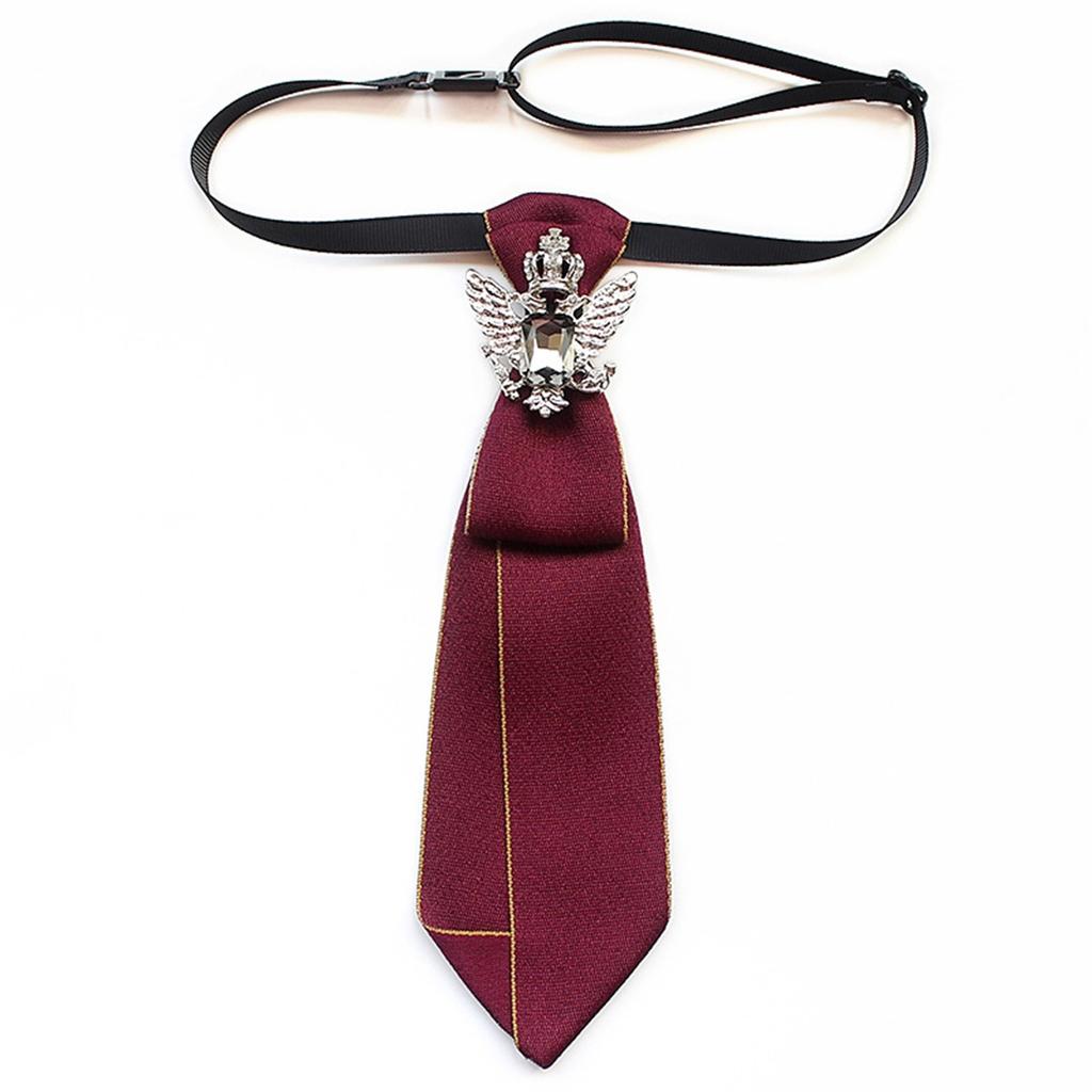 Uniform Ties For Janpanese JK Uniform Cosplay Accessory Neckwear Jk Seifuku Anime Necktie with Rhinestones Metal Charm