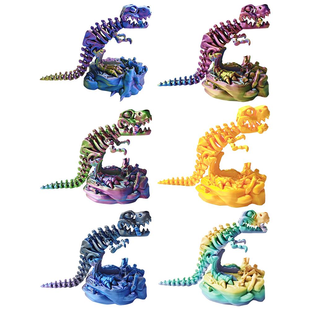 Стоящая модель динозавра с большим ртом, подвижные суставы, 3D-модель, череп тираннозавра рекса, артикулированный тираннозавр рекс, креативная коллекция