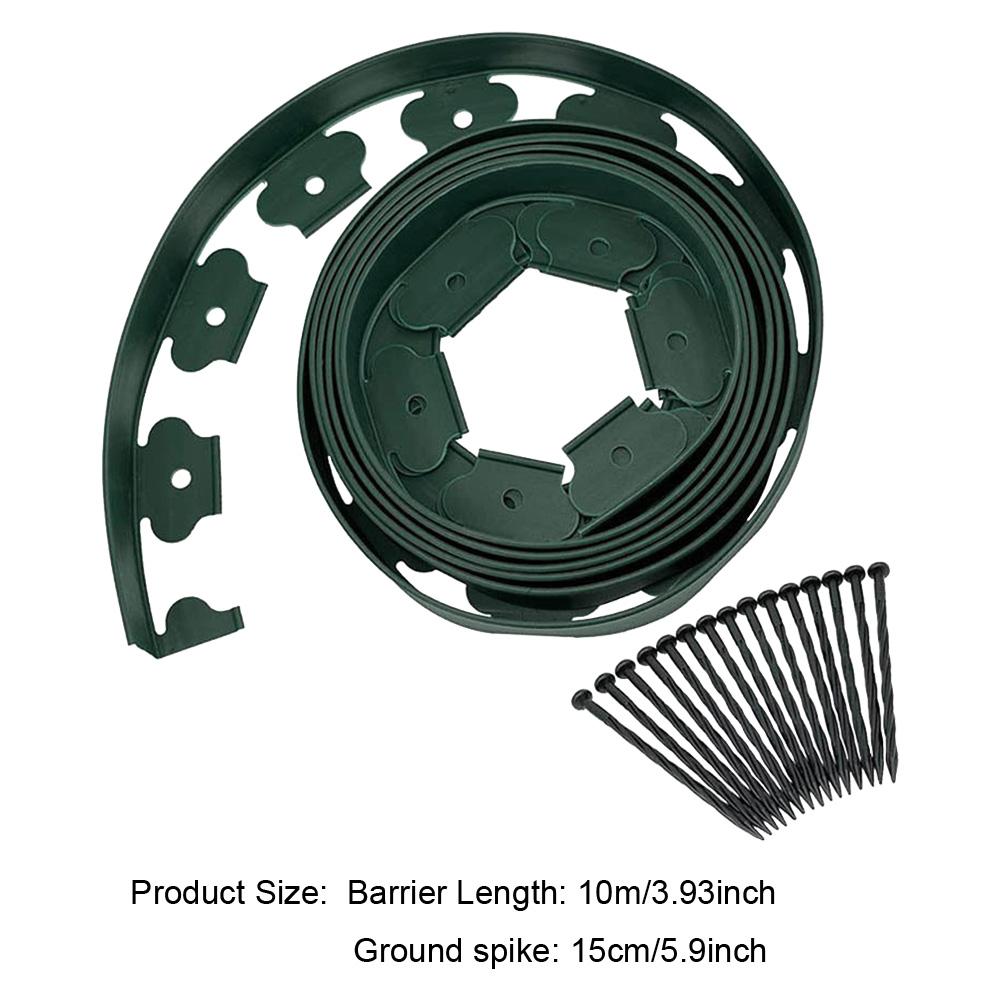 10-метровая фиксированная ландшафтная бордюрная лента для сада с 30 колышками для крепления. Бордюрная лента для сада без копки для газона, двора, дорожки, подъездной дорожки.