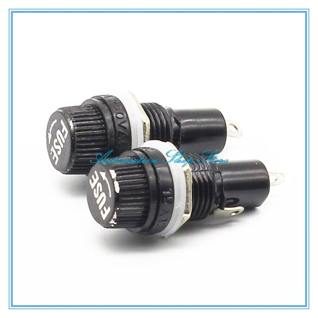 10PCS Automobile Fuses Insurance Pipe Seat Panel Mounting Fuse Holder 12mm HRC Fuse Holder BLX-1 5X20 Fuse Holders1