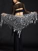 Mermaid Hip Scarf & Waist Chain Belly Dance Costume with Cymbals Triangle Shawl