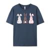 Cute Pink Leopard Plaid Flower Happy Easter Bunny Rabbit Graphic Tees Vintage Streetwear Tops T Shirt