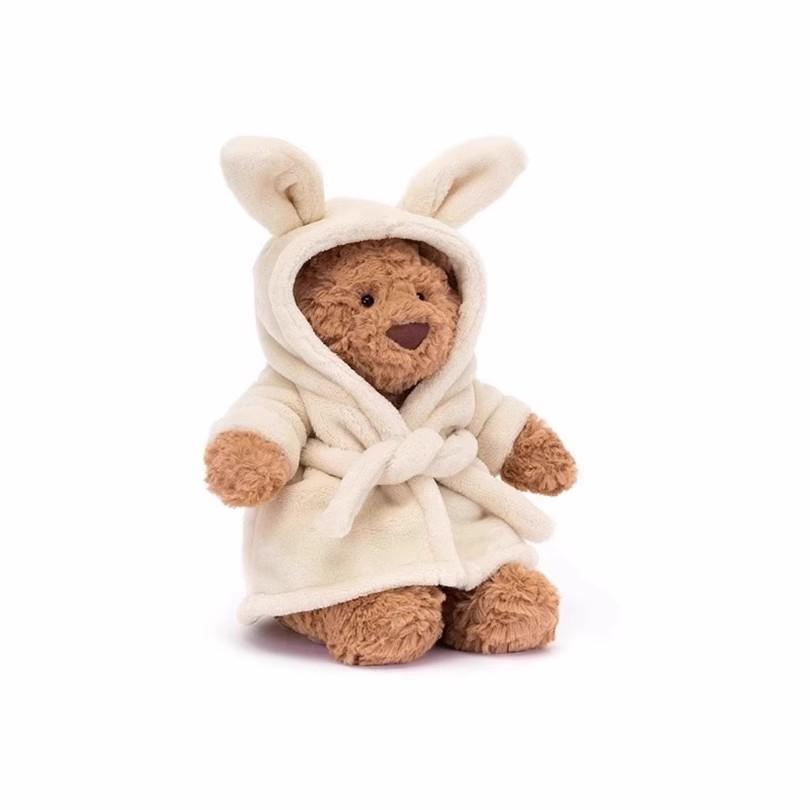 J C Plush New Bartholomew Bear Series Plush Toys Eggplant Bear Love Bear Cute Plush Toy Baby Comfort Child Birthday Gift