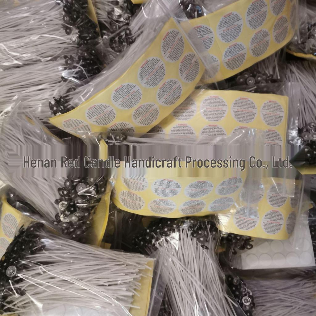 Набор фитилей для ароматических свечей: 100 фитилей, 100 клеевых точек, 2 держателя