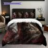 Dead Dawn Shadows Rise Bedding (1 * duvet cover + 2 * pillowcase, without core) 2D Flat Soft and comfortable Duvet cover and pillowcase