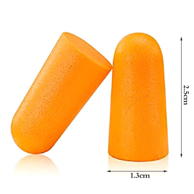 10Pairs Soft Orange Foam Ear Plugs Tapered Travel Sleep Noise Prevention Earplugs Noise Reduction Sound Insulation Ear Protection