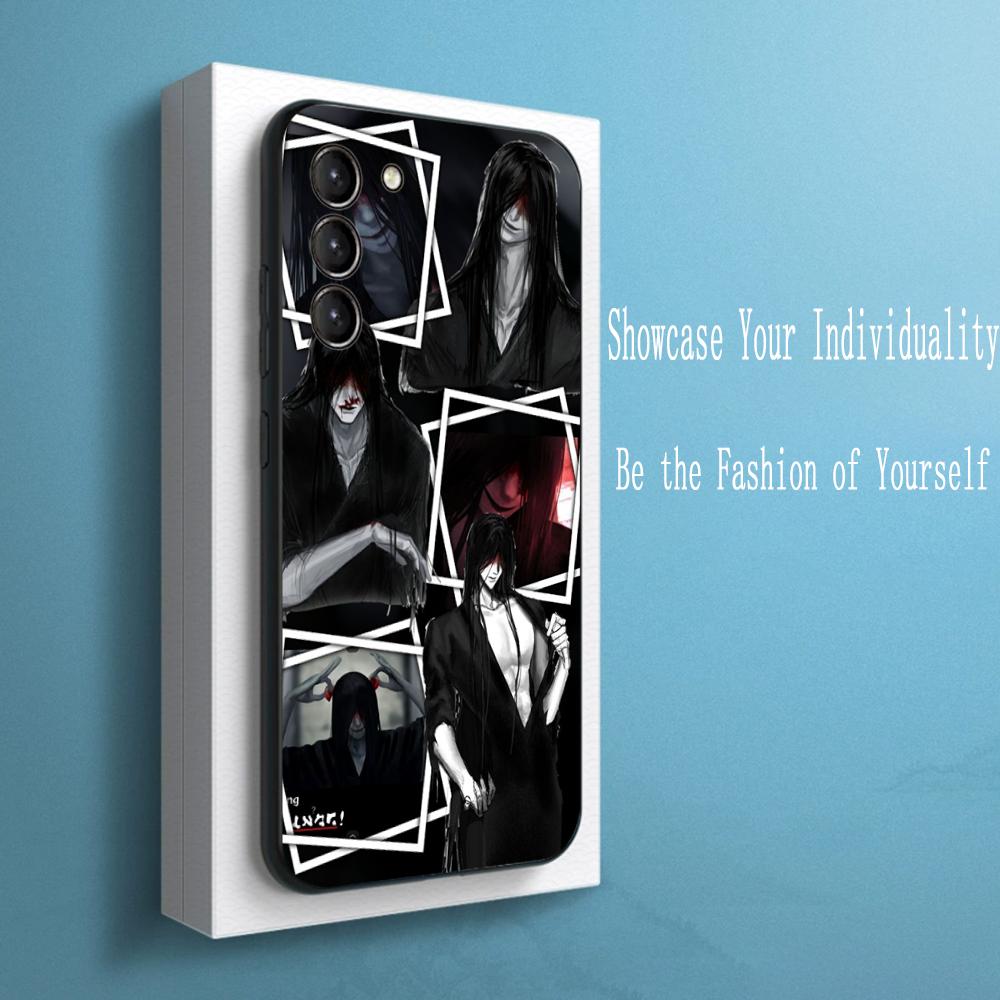 H-homi-cipher crawling anime man Phone Case For Samsung Galaxy S26 S25 S24 S23 S22 S21 Plus Ultra Note20 Soft Black
