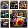 3D Pirate King Bedding Set Cartoon Anime Duvet and Pillow Case 2/3 Pieces of Microfiber Fabric AU135 * 200 Full Size Home Decoration