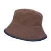 Korean new light board double-sided denim retro bucket hat big head circumference show washbasin hat