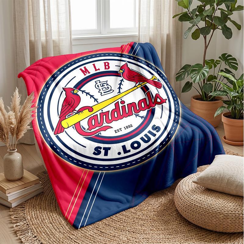 St. Louis Cardinals Flannel Fleece Blanket Cozy Warm Throw Blanket For Couch Bed Travel All Season Use