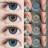 Colored Contact Lenses Natural Brown Annual Color Lenses Green Makeup Eye Soft Lenses Blue Lenses Colored Beauty Lenses 1 Pair