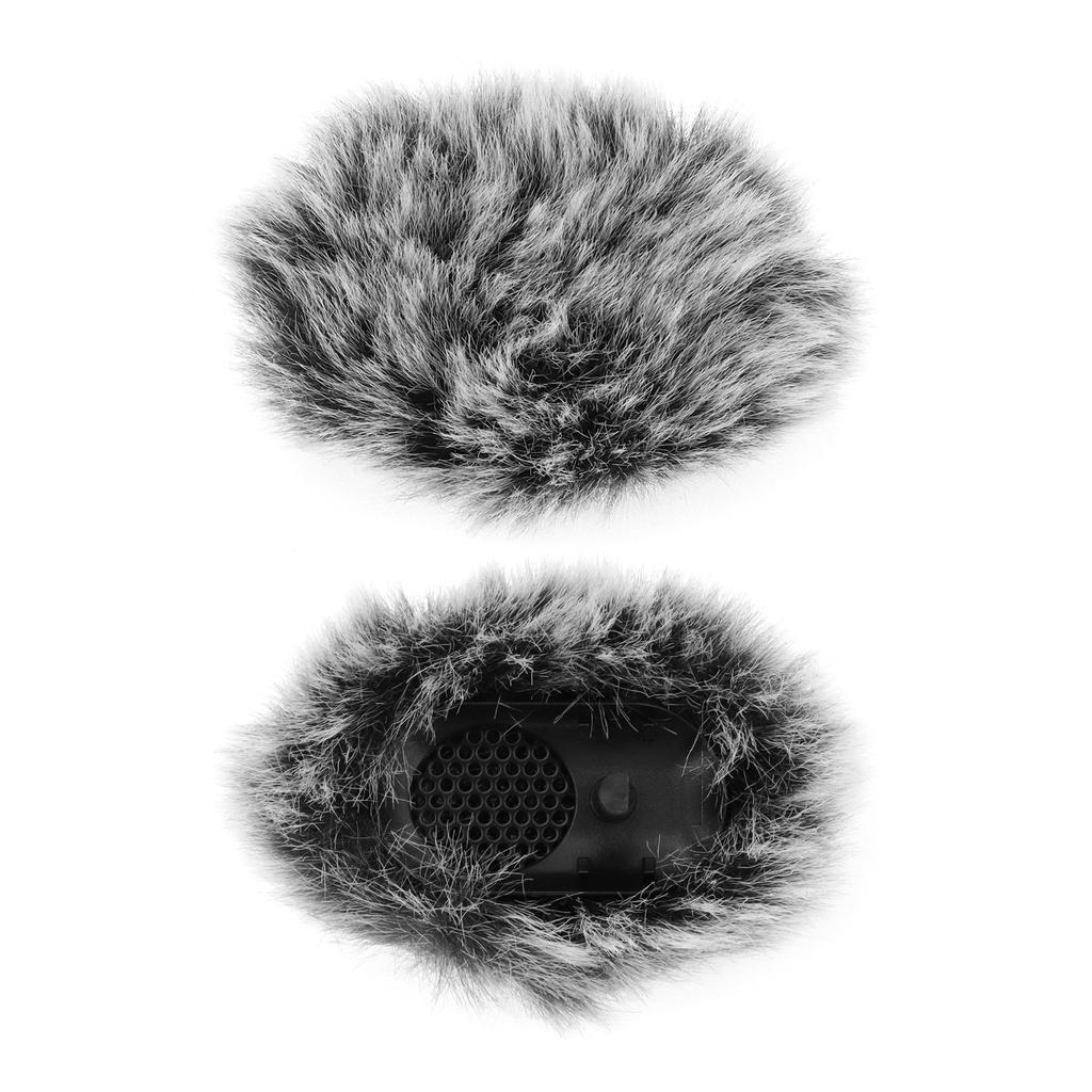 2 шт. серых ветрозащитных экрана для микрофона DJI MIC 2, пушистая ветрозащитная муфта из пеноматериала