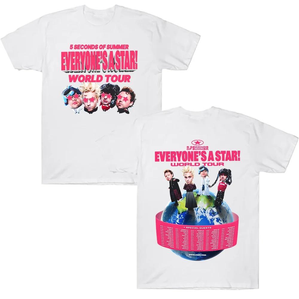 5 Seconds of Summer ВСЕ ЗВЕЗДЫ! Футболки 5SOS World Tour 2026 Футболки Летние Подарки для Фанатов Футболки Женская Мужская Модная Одежда