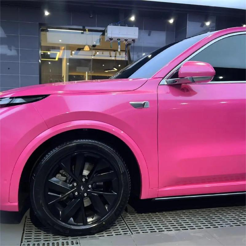 Виниловая пленка цвета Candy Pink для тюнинга автомобиля, велосипеда, мотоцикла, металлическая наклейка, глянцевая самоклеящаяся наклейка с каналами для отвода воздуха