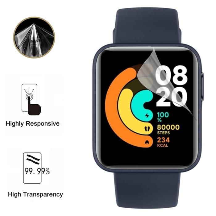 Защитная пленка для Xiaomi Poco Watch [Набор 4 шт.] Защитная пластиковая пленка Сверхтонкая и прочная Phonillico