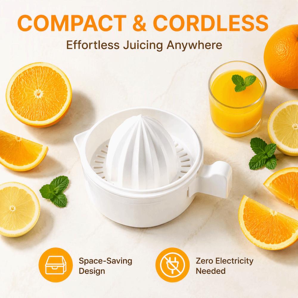 White Lemon Squeezer Double Layer Fruit Press Portable Manual Citrus Juicer  Juice Making