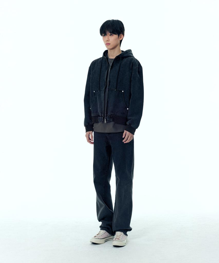 Толстовка Plac Denim с молнией Винтажный черный