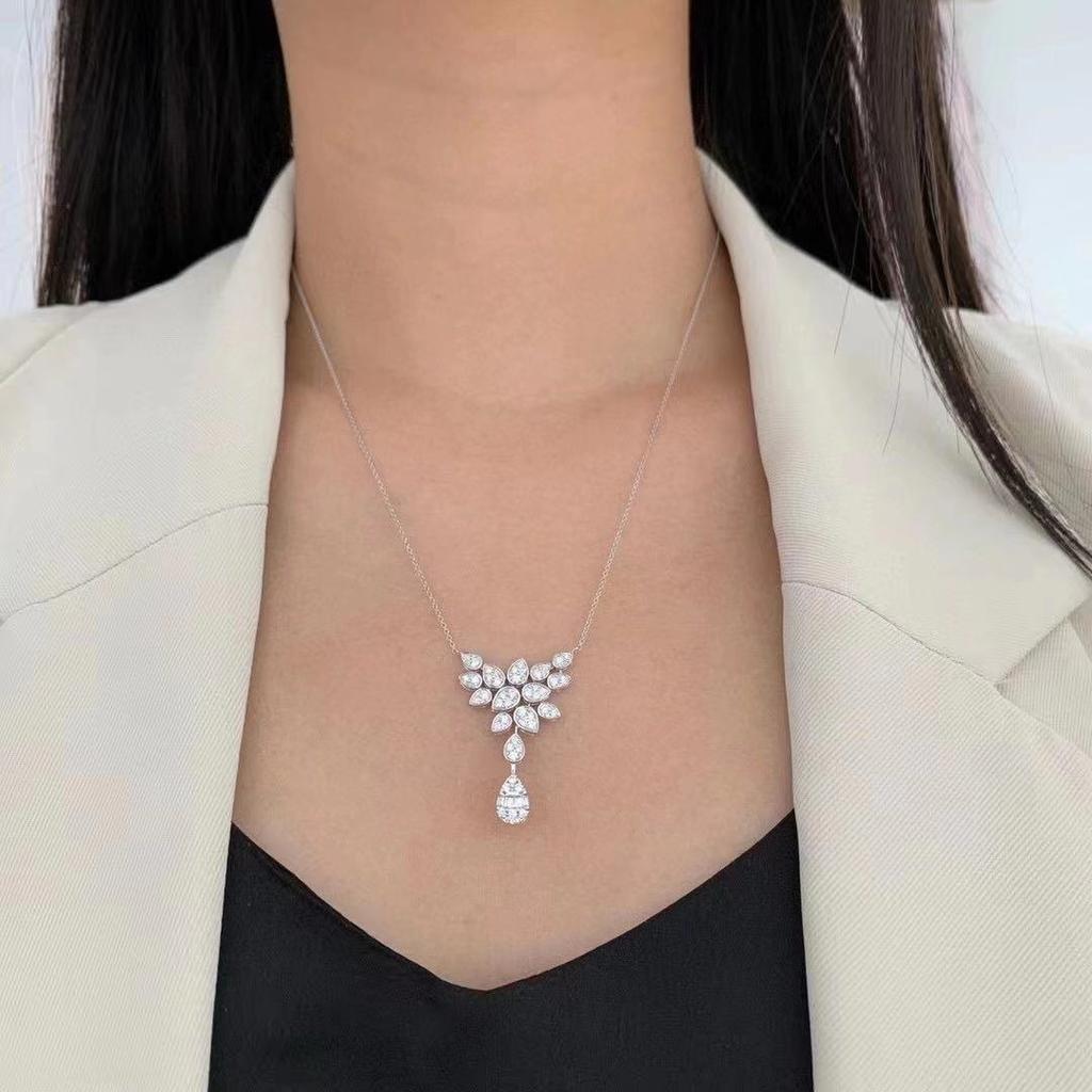 New Diamond Necklace Gold Set Diamond Women's Diamond Jewelry Popular Accessories
