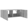 Vidaxl Ścienna Szafka Tv Z Led, Szary Dąb Sonoma, 80X35X31 Cm