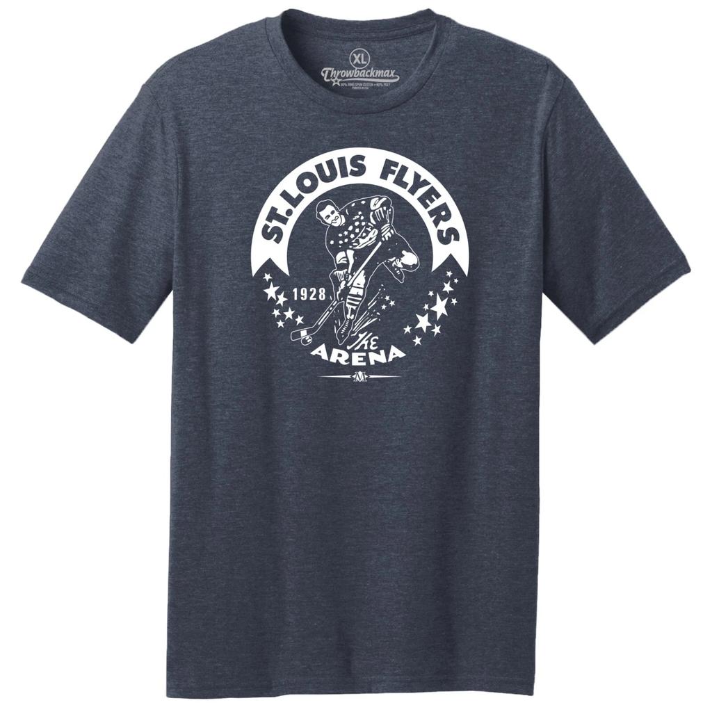 St. Louis Flyers 1928 Hockey TRI-BLEND Tee Shirt - St. Louis Blues