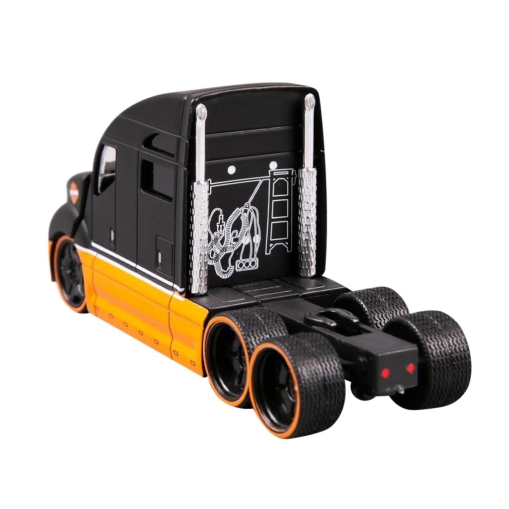 Maisto Scale Custom Trailer Truck Diecast Model Car 1/64 Harley-Davidson / (11516 (BLACK/ORANGE))