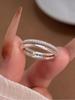 Модное Искрящееся Классическое Кольцо из Серебра 925 Пробы с Цирконами для Женщин Помолвочное Свадебное Роскошное Модное Высококачественное Тонкое Ювелирное Изделие