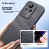 Redmi K60E Phone Case, Redmi K60e Protective Cover, Shockproof Camera Full Coverage Soft, Simple Luxury Silicone Outer Case, WoAnd Leather Case, Black