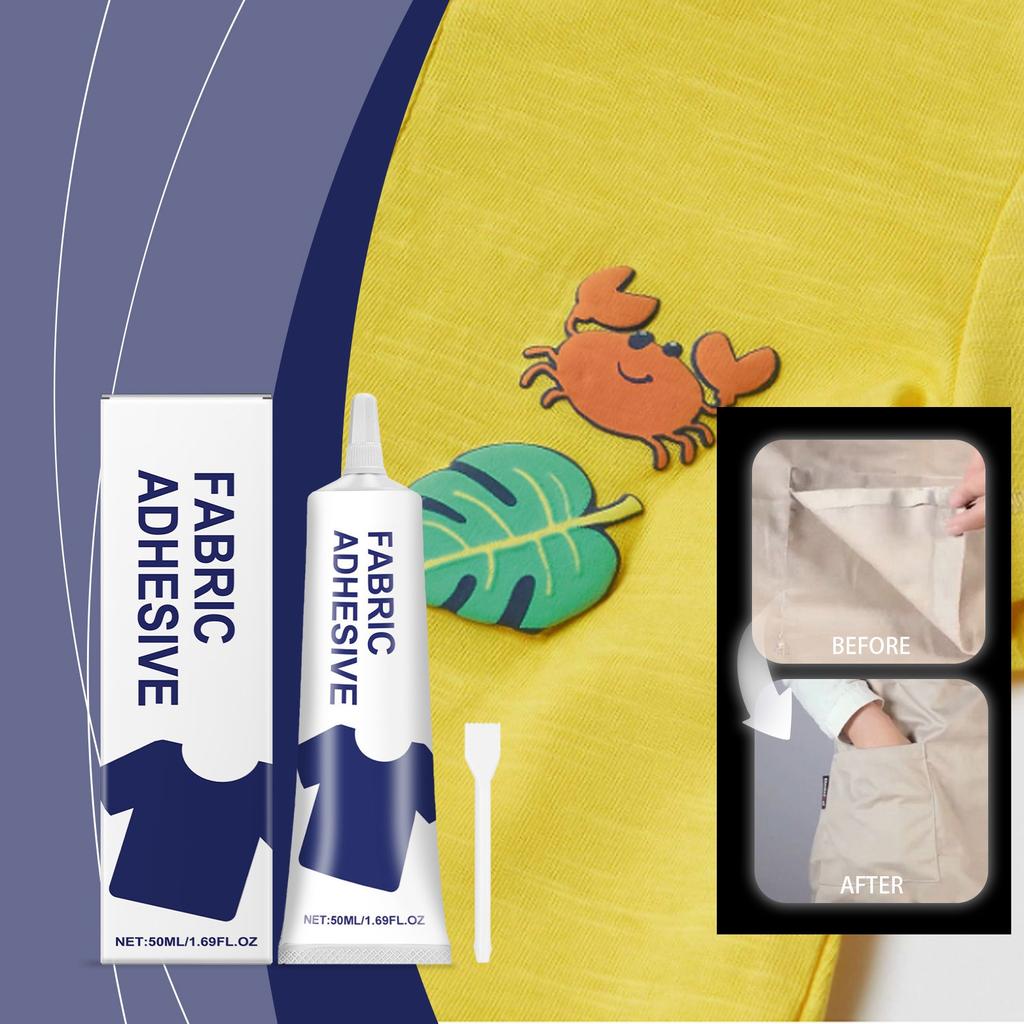 Клей для ткани, жидкий клей для заплаток, портативный, компактный, водонепроницаемый, износостойкий, долговечный и стабильный в использовании, 50 мл