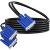 Full HD 1080P 1 Male To 2 Male VGA Splitter Cable Dual Monitor Y Adapter Video Cord