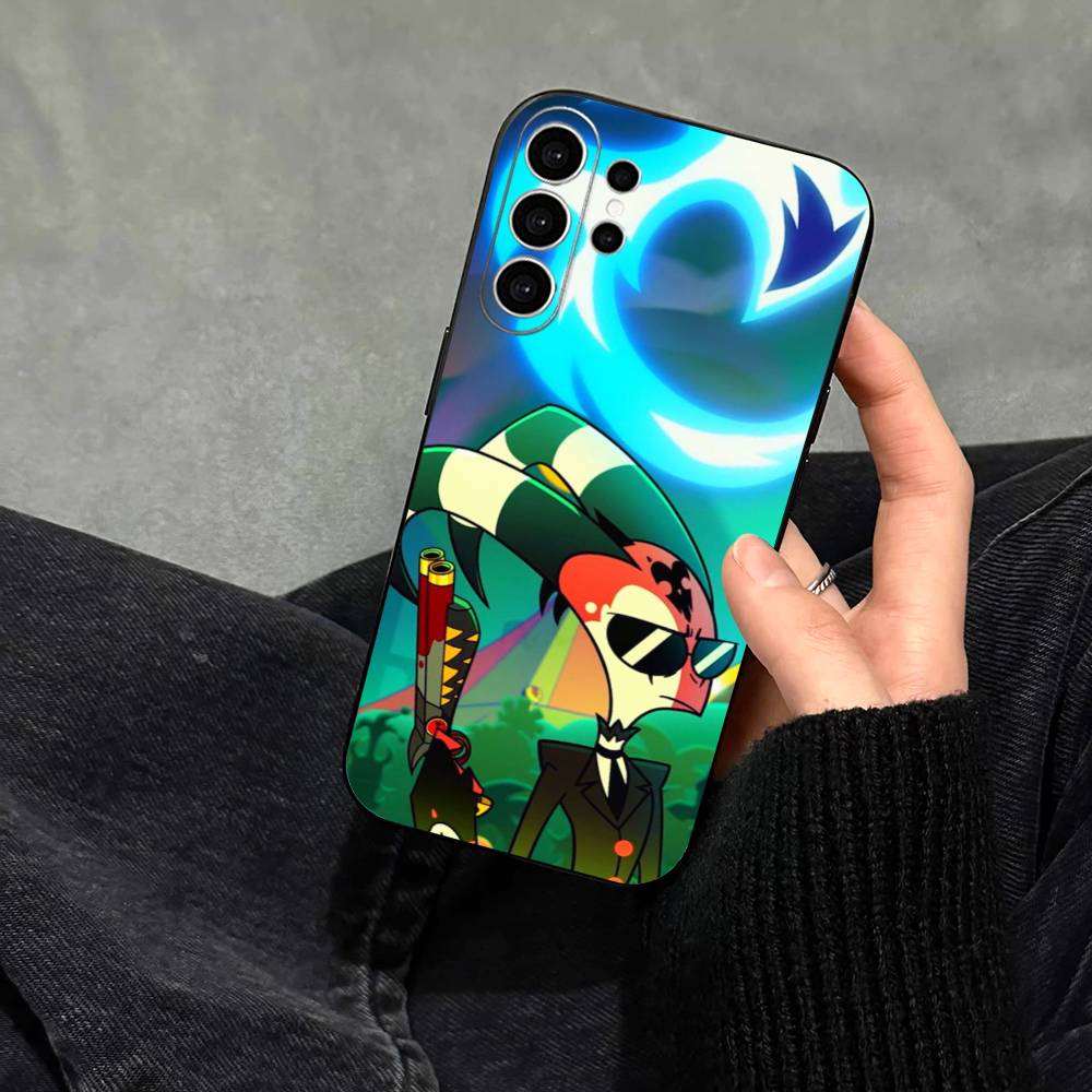 Чехол для телефона Helluva Boss Блитцо для Samsung S25, S24, S21, S22, S23, S30, Ultra, S20, Plus, Fe, Note, 10, 9, 5G Черный