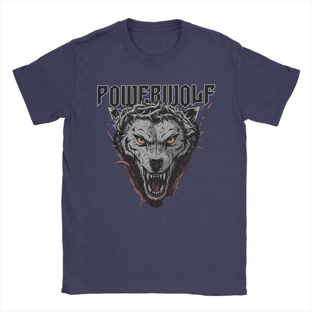 Powerwolf Band T-Shirts for Men Casual Loose Casual Summer Tee Fun Cotton Tee Shirt O Neck Short Sleeve T Shirts Plus Size Tops
