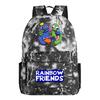 Мультяшный школьный рюкзак Rainbow Friends для детей, мальчиков и девочек, легкий, из ткани Оксфорд, для книг, с эргономичными лямками