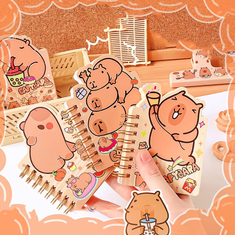 Многофункциональные блокноты с изображением капибары, планировщик, заметки, кавайный блокнот с капибарой, офисные аксессуары