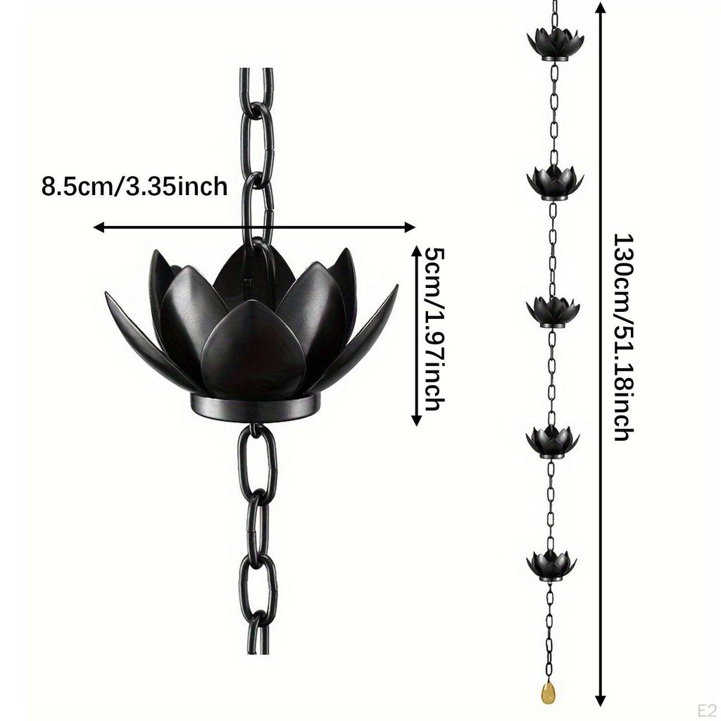 Лотос Дождевая Цепь Водосточная Желоб Замена Подвесной Винтажный Водоотвод для Сада