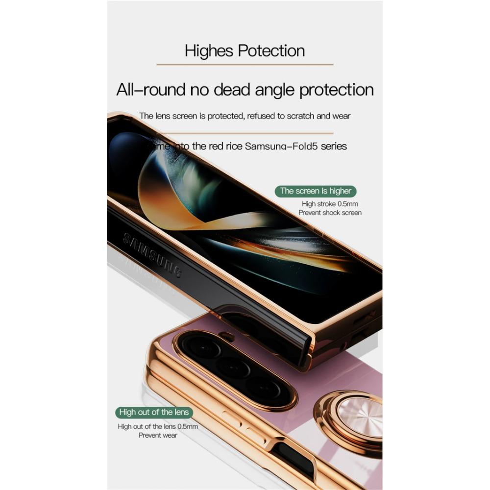 Гальванизированный магнитный держатель для телефона Samsung Galaxy Z Fold 6 5 4 Fold6 Fold5 Fold4 5G противоударный жесткий чехол