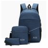 3 Pcs Sets Laptop Backpack USB Charge Business Men Women Travel Shoulder Backpacks School Bag 4 Colors Fashion Bag