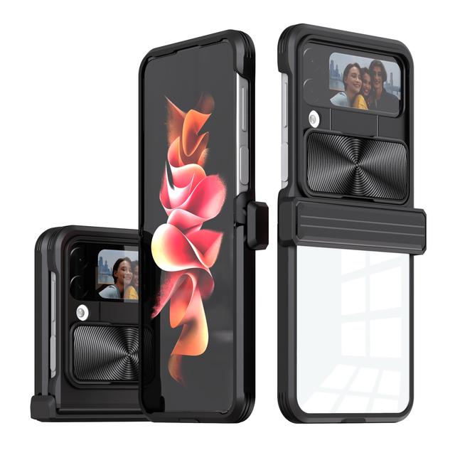 Прозрачный акриловый складной чехол для сотового телефона для Samsung Galaxy Z Flip 4 5g Flip4 Zflip4, защита камеры, защита от отпечатков пальцев