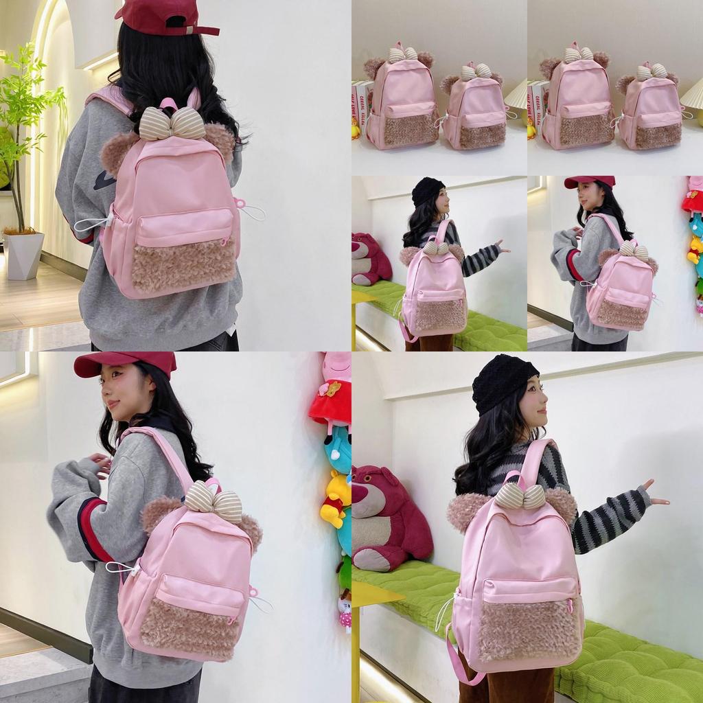 Kawaii Animal Plush Backpack With Large Capacity For Girls And Boys Suitable For Casual Outings