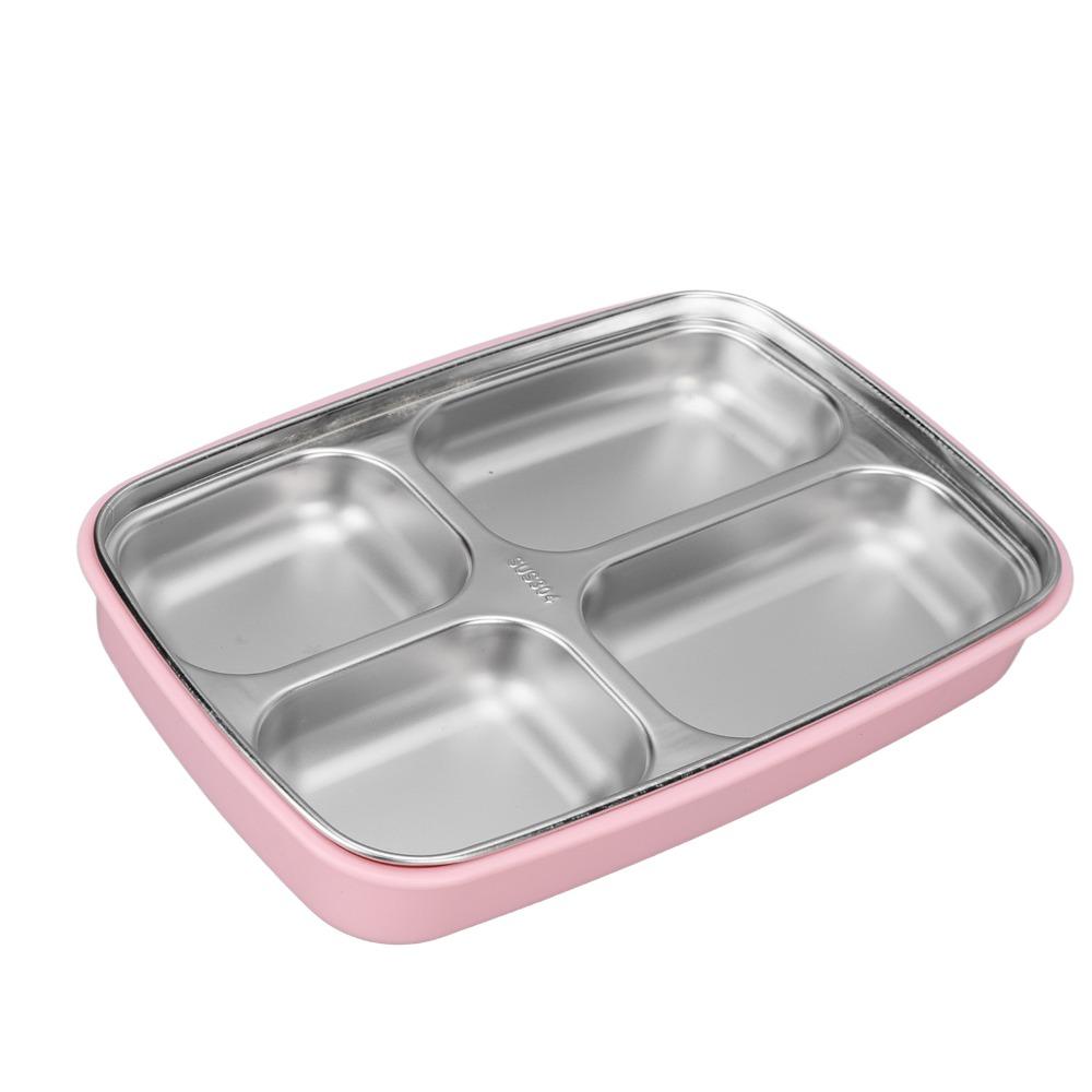 1.2L Insulated Lunch Box 4 Compartment Food Storage Container Cute Bento Lunch Box For Office