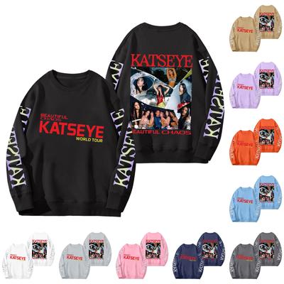 Женский модный пуловер с длинным рукавом, принтом и круглым вырезом, свободного кроя