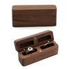 1 шт. Подарочный дисплей Романтическая упаковка для предложения руки и сердца Деревянная шкатулка для колец из грецкого ореха с двойным слотом Держатель для колец и серег Шкатулка для колец с мягкой подкладкой