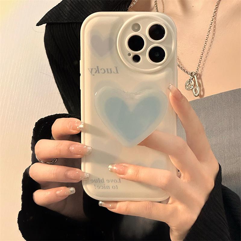 Чехол Zhitai Air Cushion для iPhone 15 Pro Max/14/13 Pro/12/11 с подставкой - женский дизайн