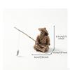 Fisherman Figurine with Fishing Rod StoneLook Statue Tranquil for Gardeners, Collectors,