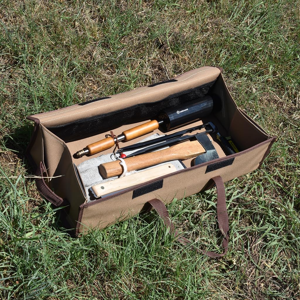 Belmont BM-396 Wide Open Tool Bag, Medium, Camel Brown, Camping, Outdoor, Touring, Easy Access, Wide Opening, Compact