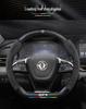 Genuine Leather & Suede Steering Wheel Cover for Dongfeng Fengshen - 3D Embossed, Non-Slip, Breathable