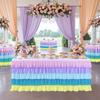 Five Layer Cake Table Skirt Rectangular Stall Birthday Party Wedding Cake Table Skirt Hotel Party Festival Decoration Atmosphere